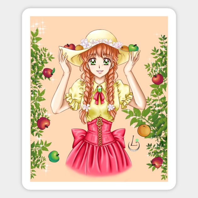 Fruity Girl Magnet by AudreyWagnerArt